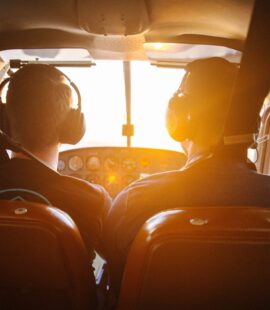 Insurance for pilots, father and son flying together